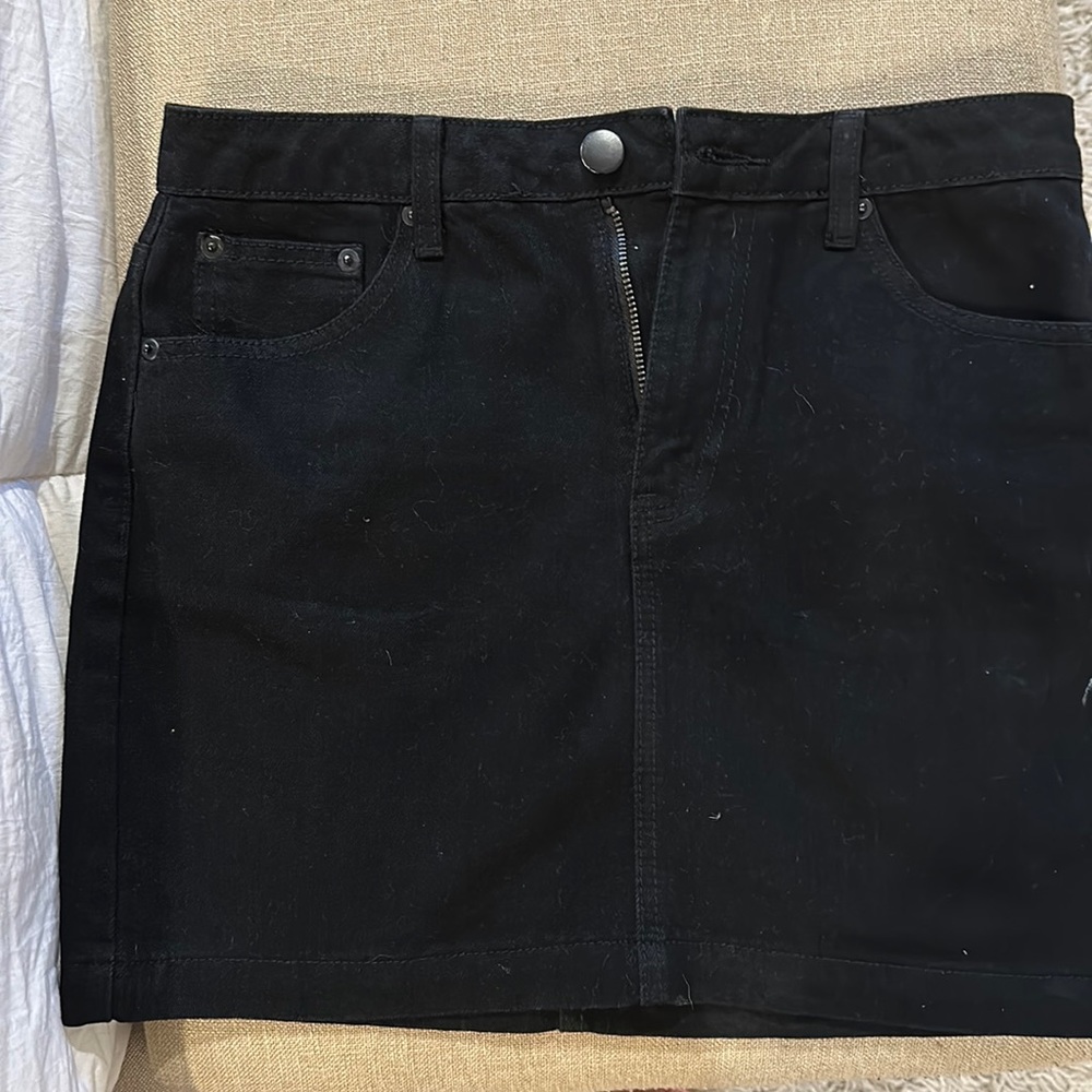 Black jean skirt